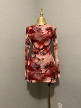 Load image into Gallery viewer, Floral Mesh Mini dress
