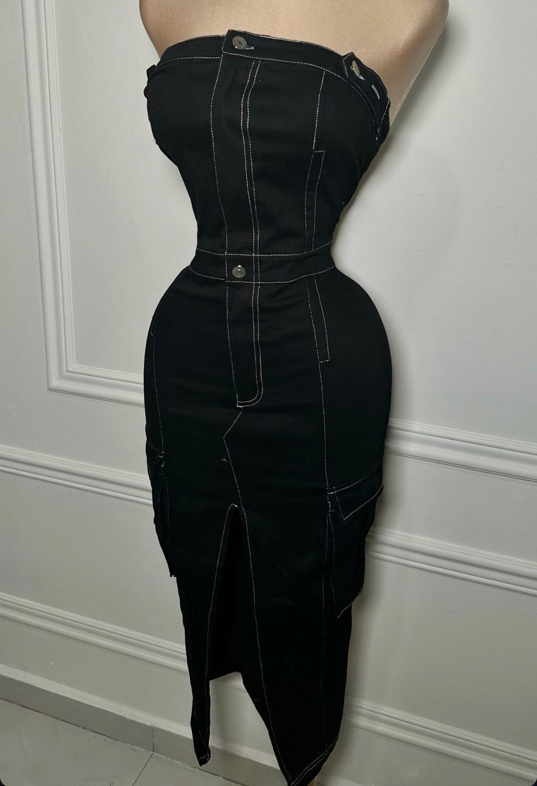 Alma Denim Midi Dress