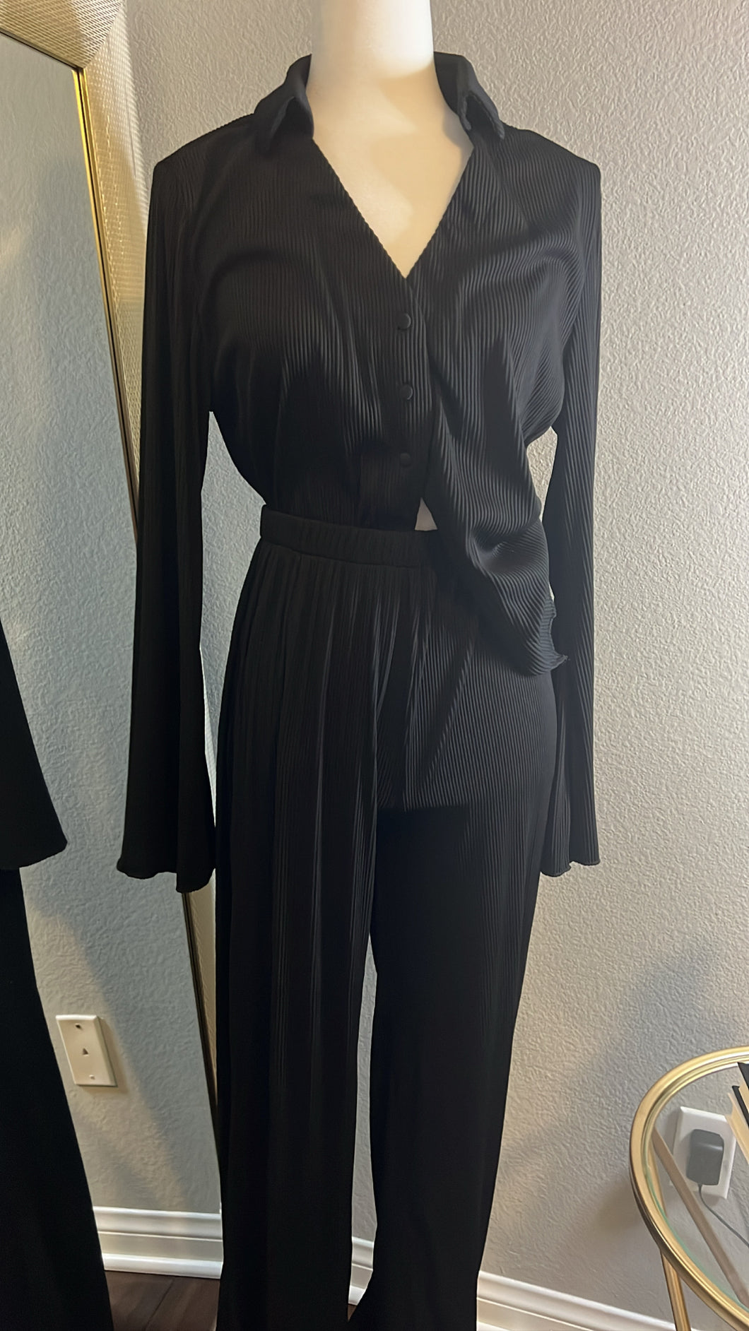 Pleated Black Set