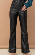 Load image into Gallery viewer, Faux Leather Flared Pants
